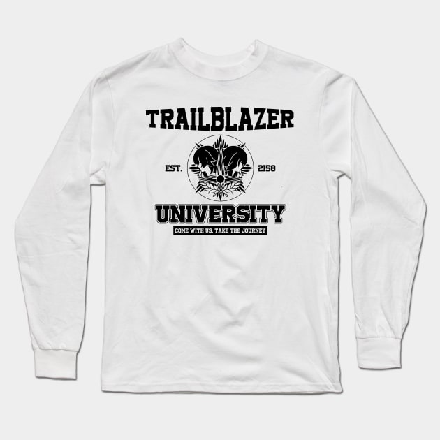 Honkai Star Rail Trailblazer University (Black) Long Sleeve T-Shirt by HoyoStan